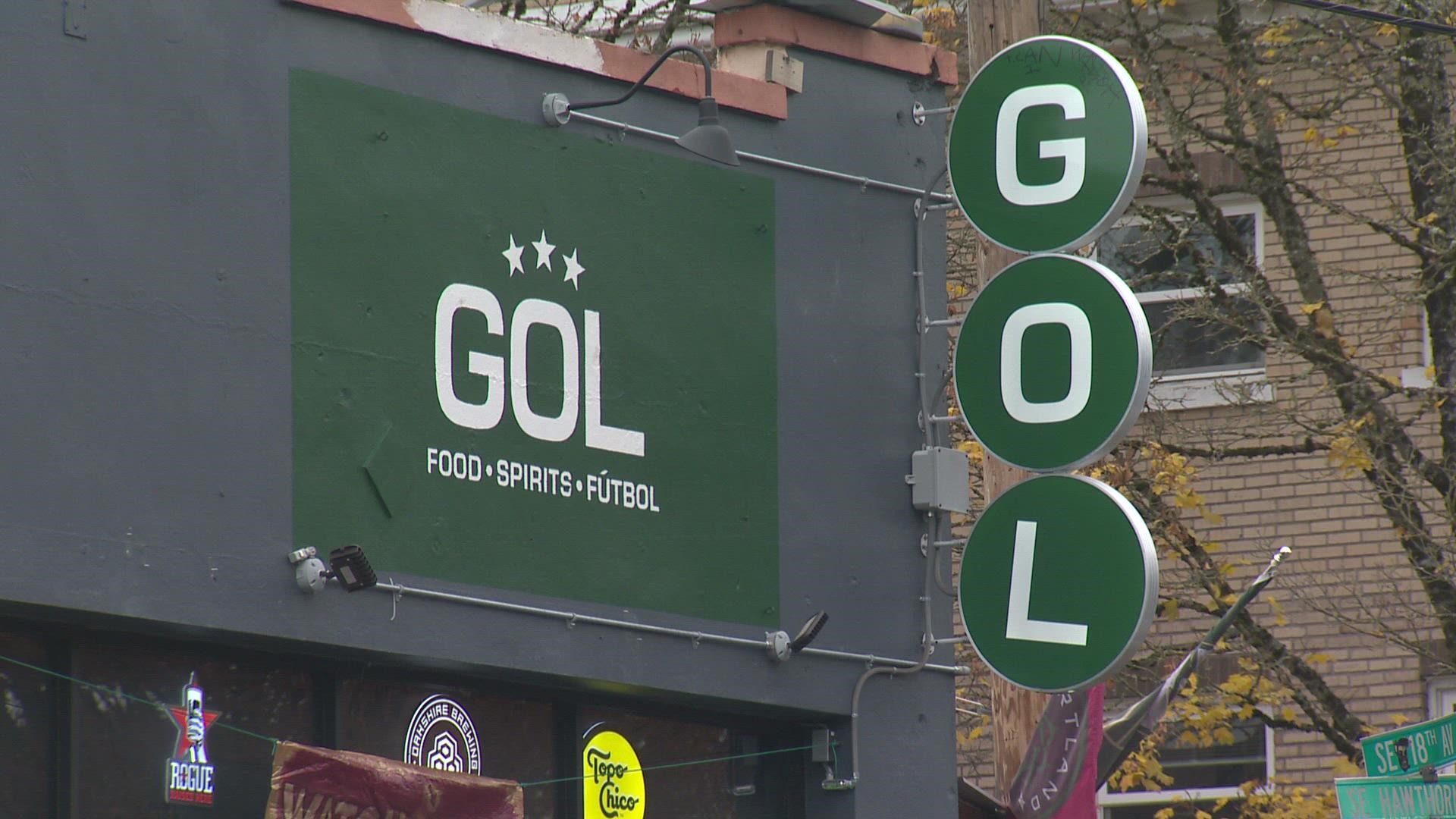 Fans from across Portland and across the pond lined both inside and outside of GOL soccer bar on Southeast Hawthorne for the big game.