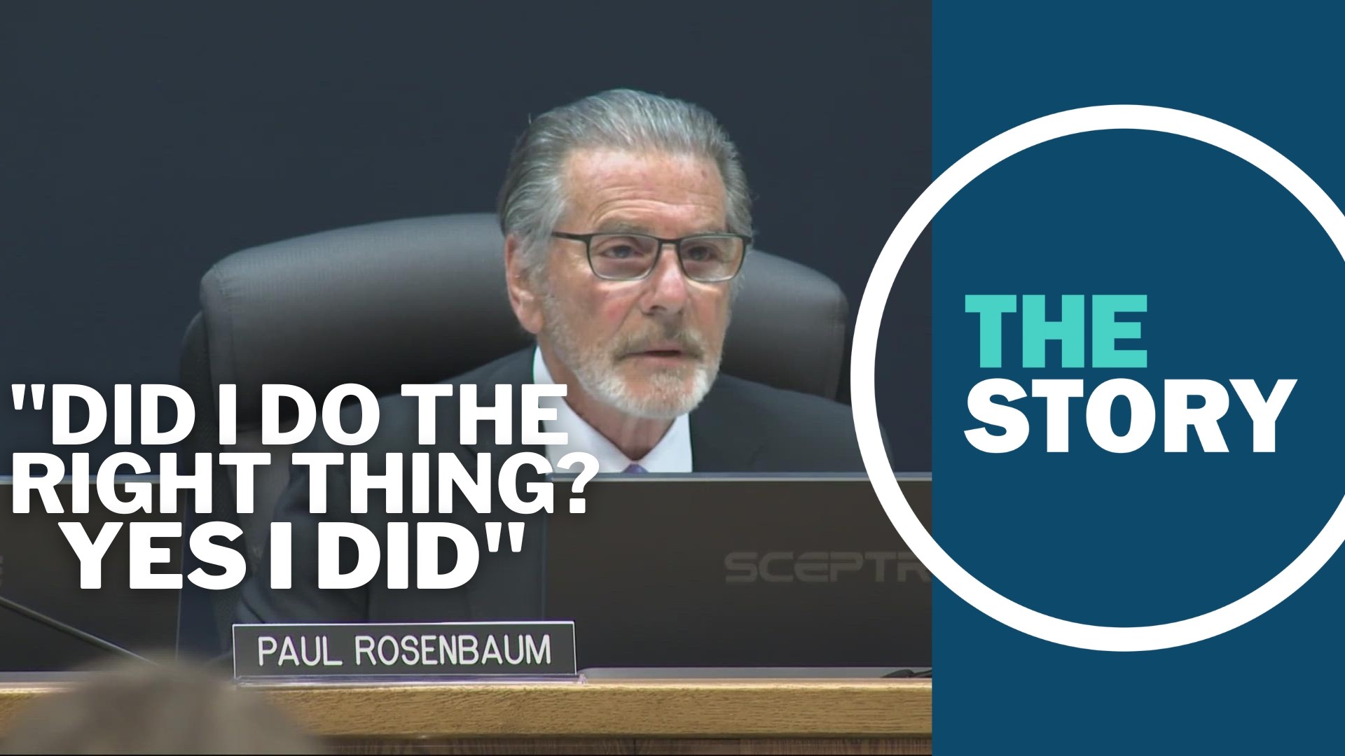 Chairman Paul Rosenbaum stressed that the results of an internal investigation he learned about Sept. 8 were "confidential" and should not have been made public.