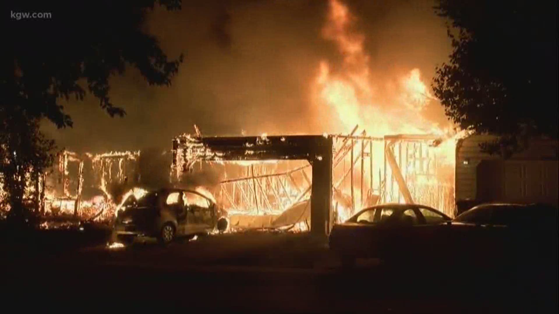 Springfield neighbors watched horror unfold as flames and gunfire break out.