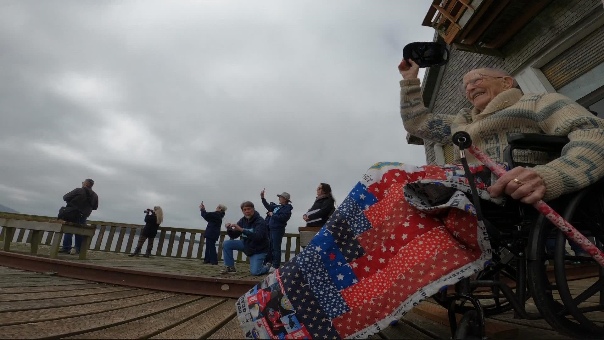 The town of Garibali on the Oregon Coast is honoring World War II veteran and long-time resident Gerald "Pat" Patterson for his years of military service.