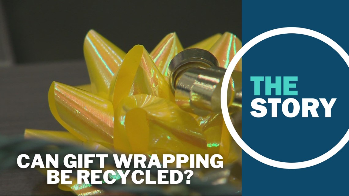 Can gift wrapping and holiday decorations be recycled?