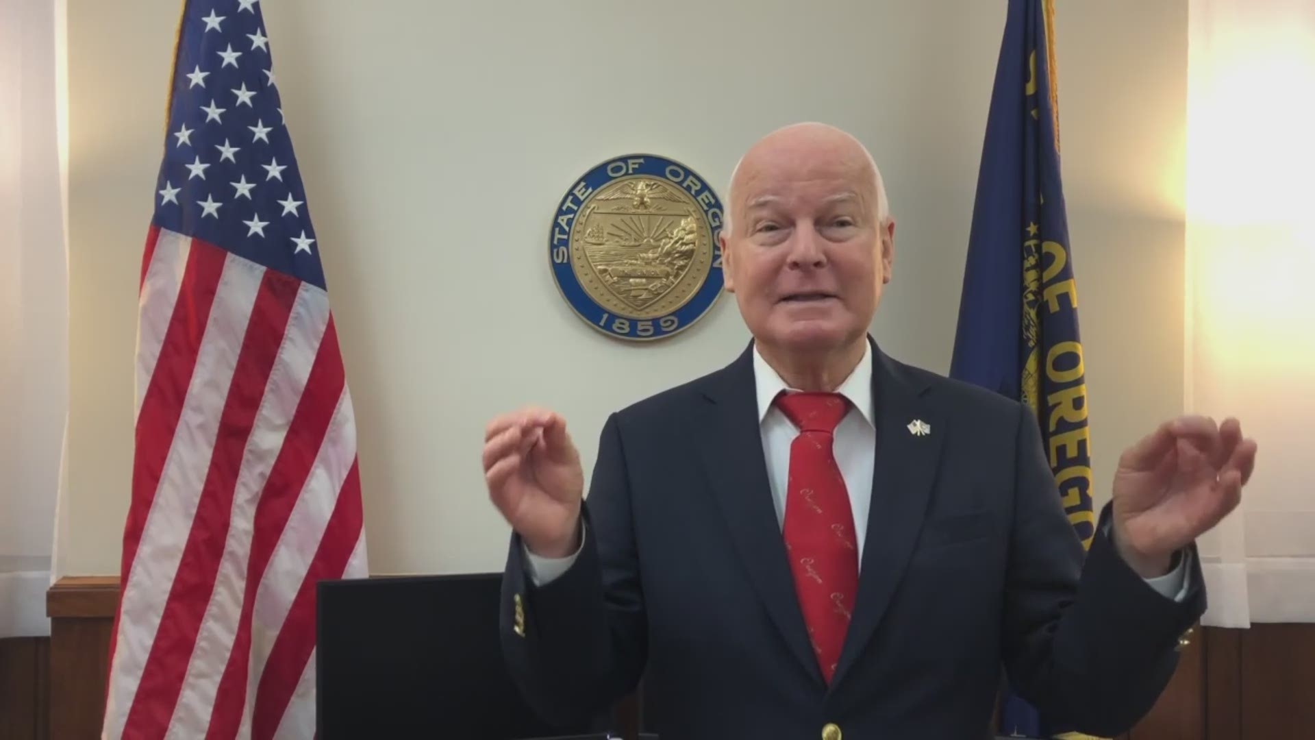 After being diagnosed with a cancerous brain tumor, the Oregon Secretary of State sent out a video update about his health and the outpouring of support he has received.