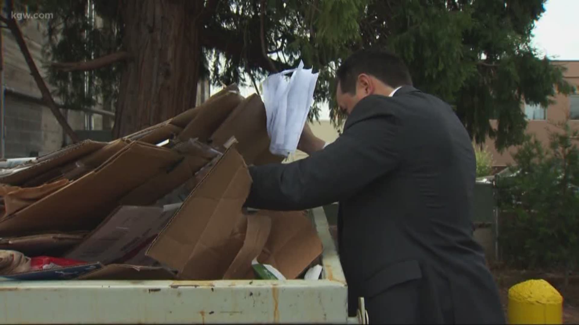 Some confidential legal papers ended up in a dumpster.