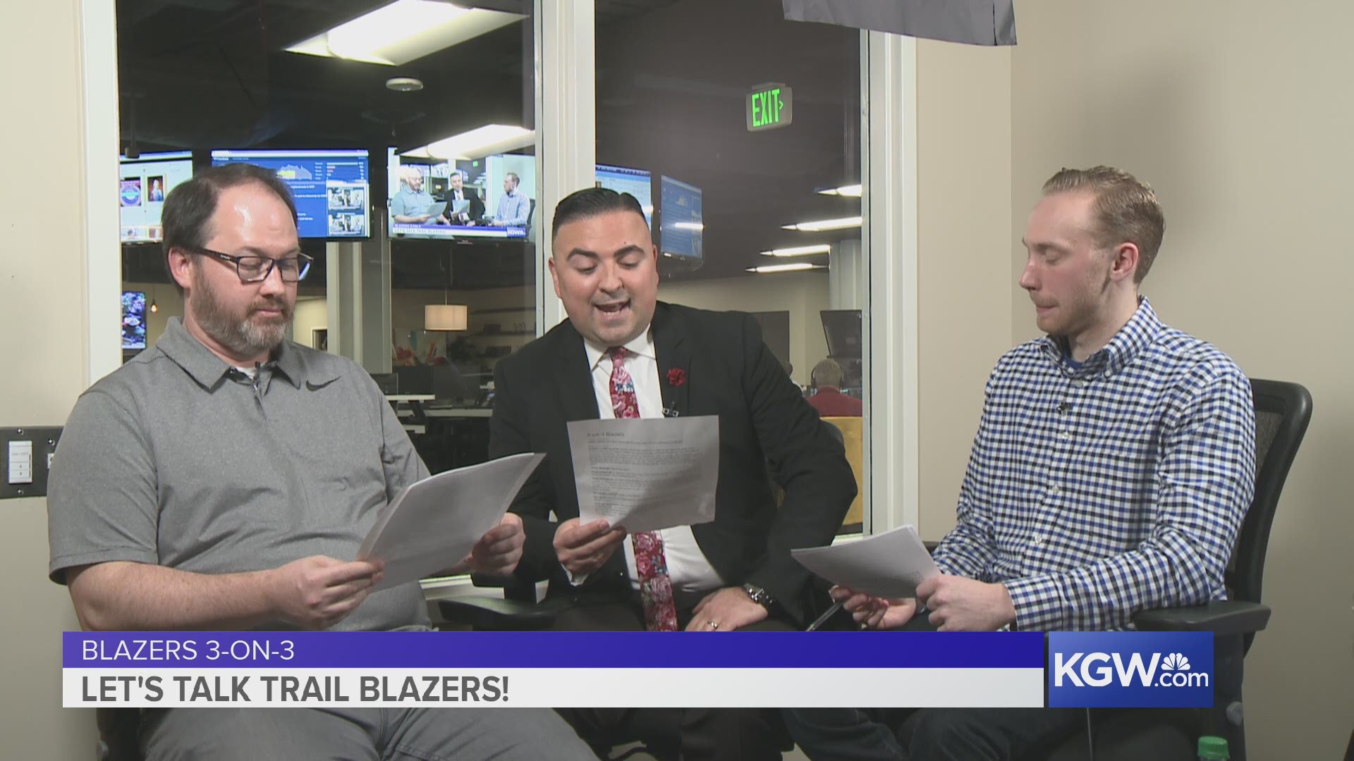 KGW's Jared Cowley, Orlando Sanchez and Nate Hanson predict the winner of the Blazers' next three games, against the Mavericks (16-32), Clippers (23-24) and Bulls (18-30).