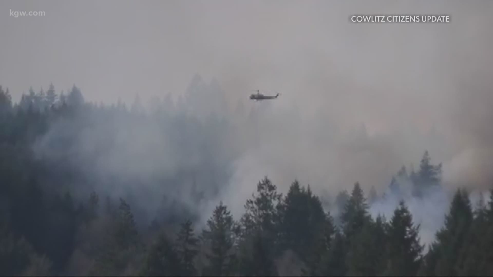 Crews are making progress on a wildfire burning near Kelso, Washington.
