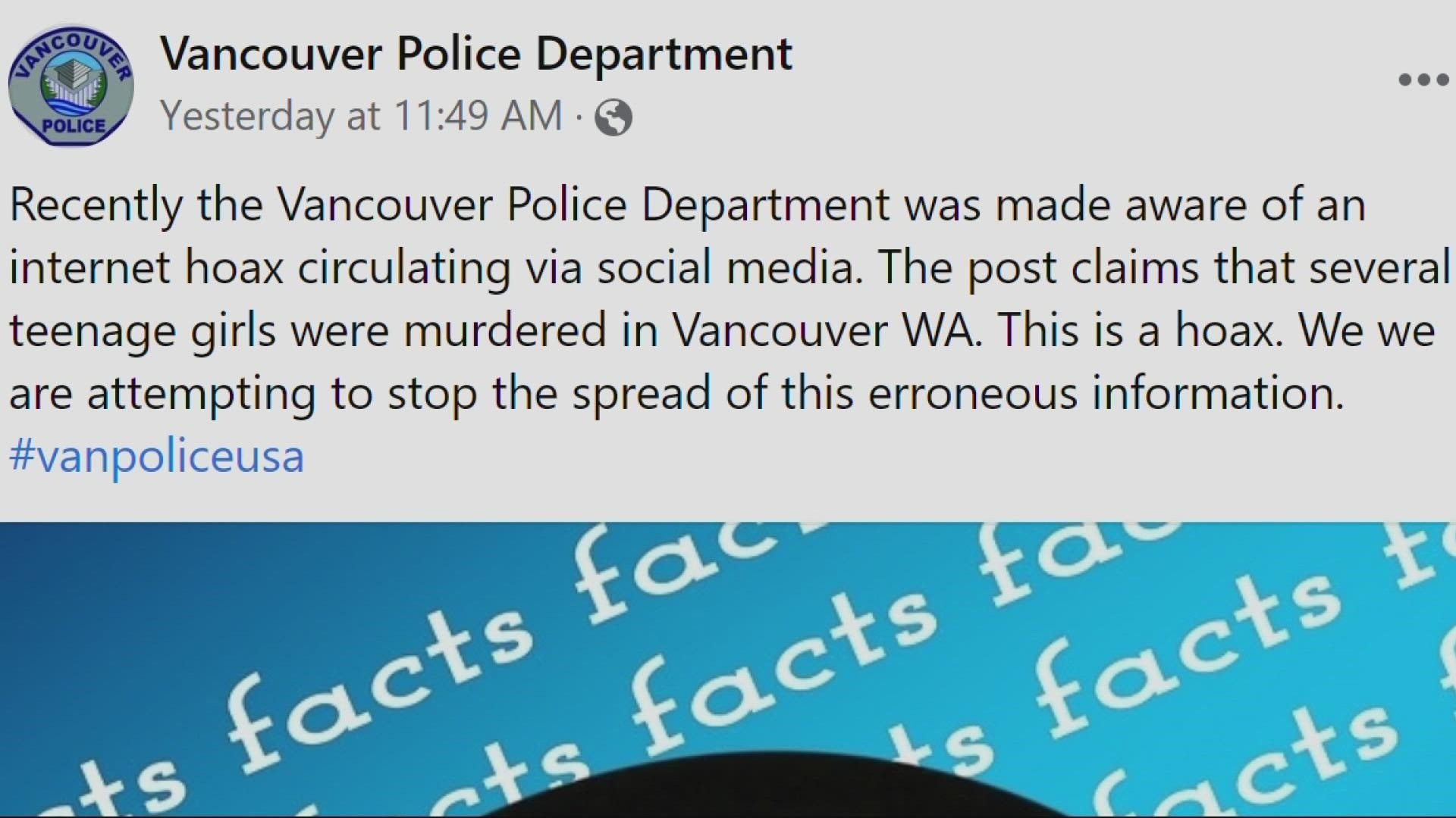 The posts claimed four girls were murdered in Vancouver. Police say it's not true, and a professor offers tips to spot misinformation online.