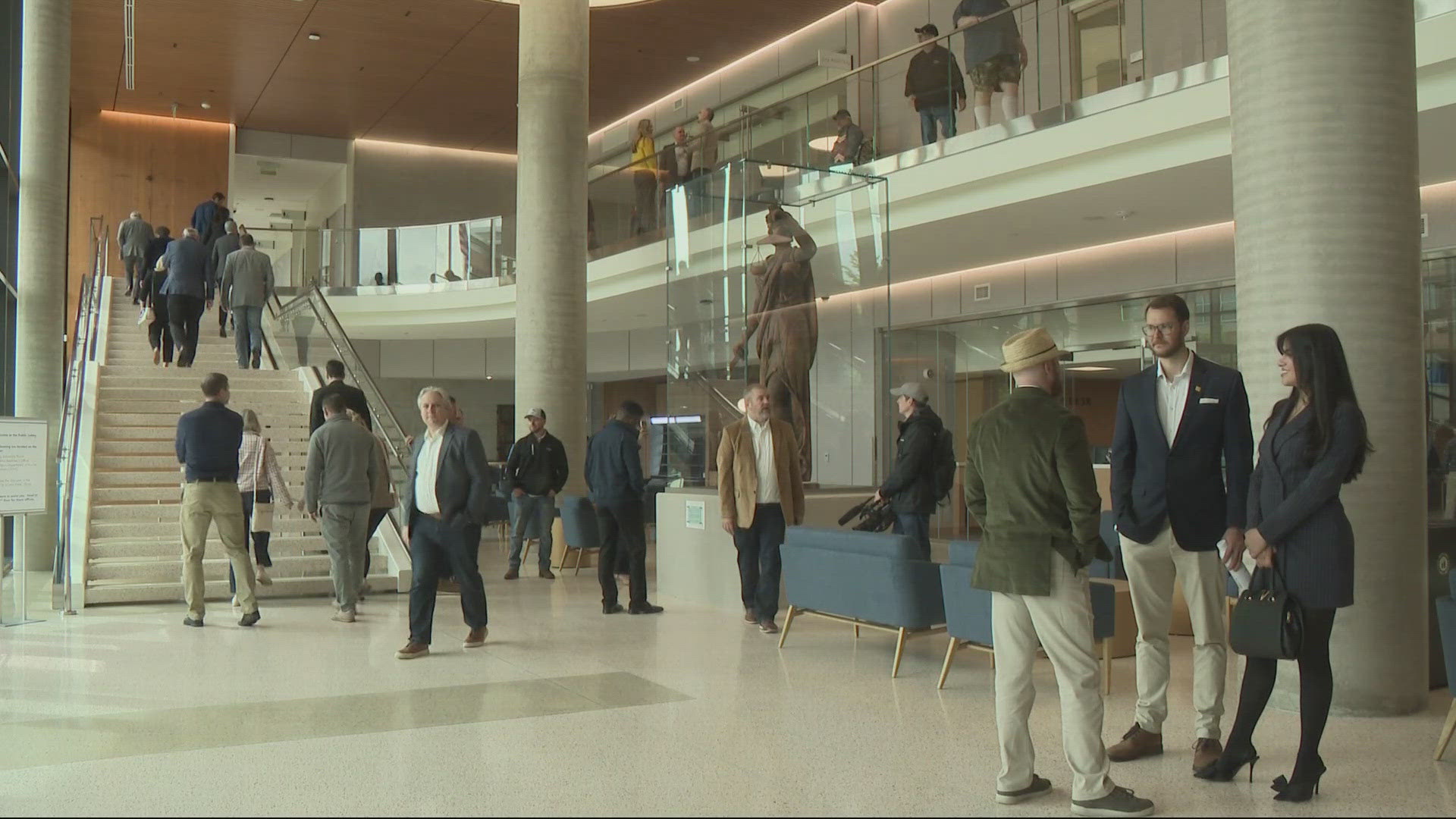 The hope for a new courthouse has been alive since the 1960s, with officials and judges coming out for the ribbon-cutting; the new building broke ground in 2023.