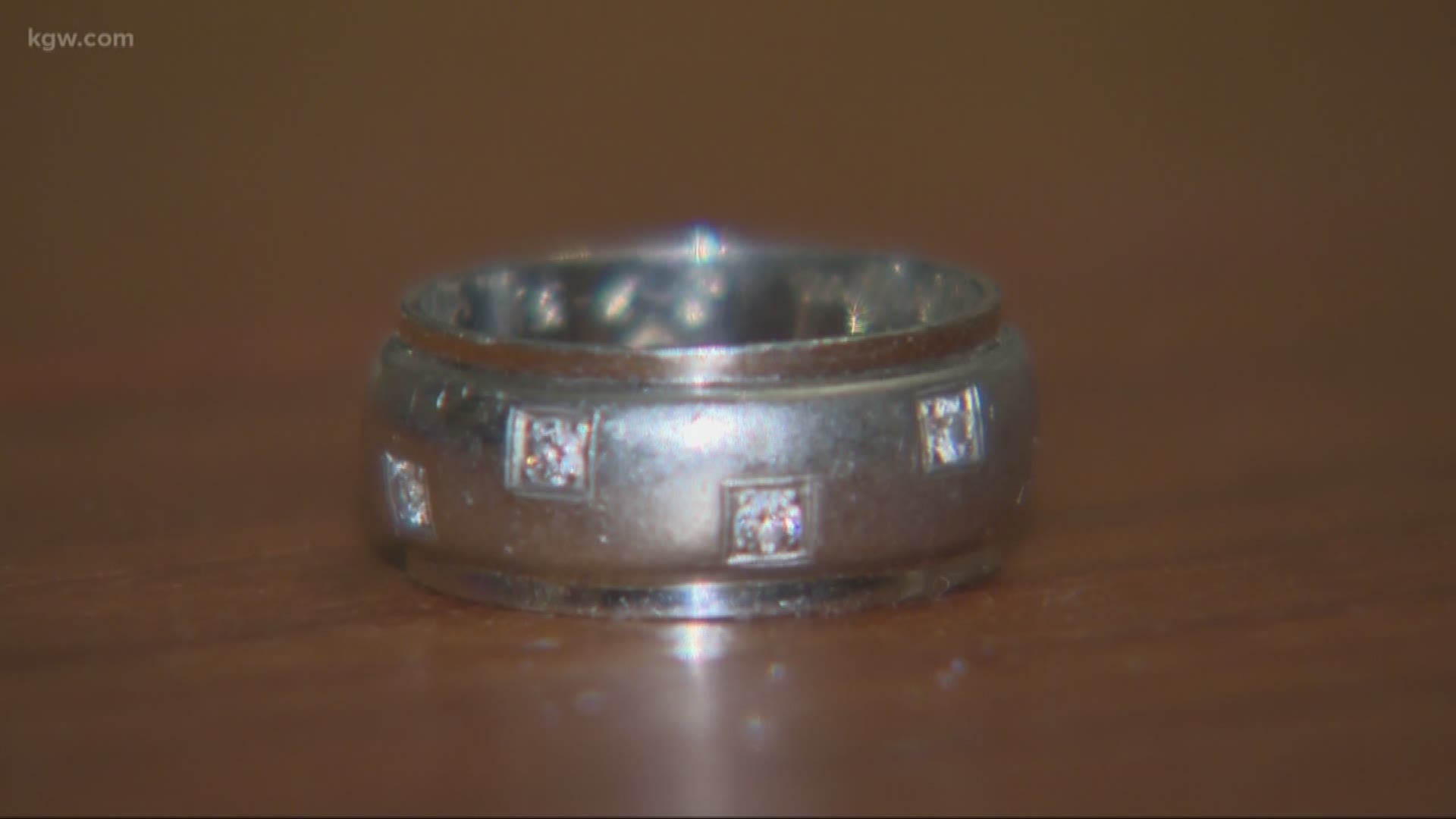 Woman reunited with lost wedding ring