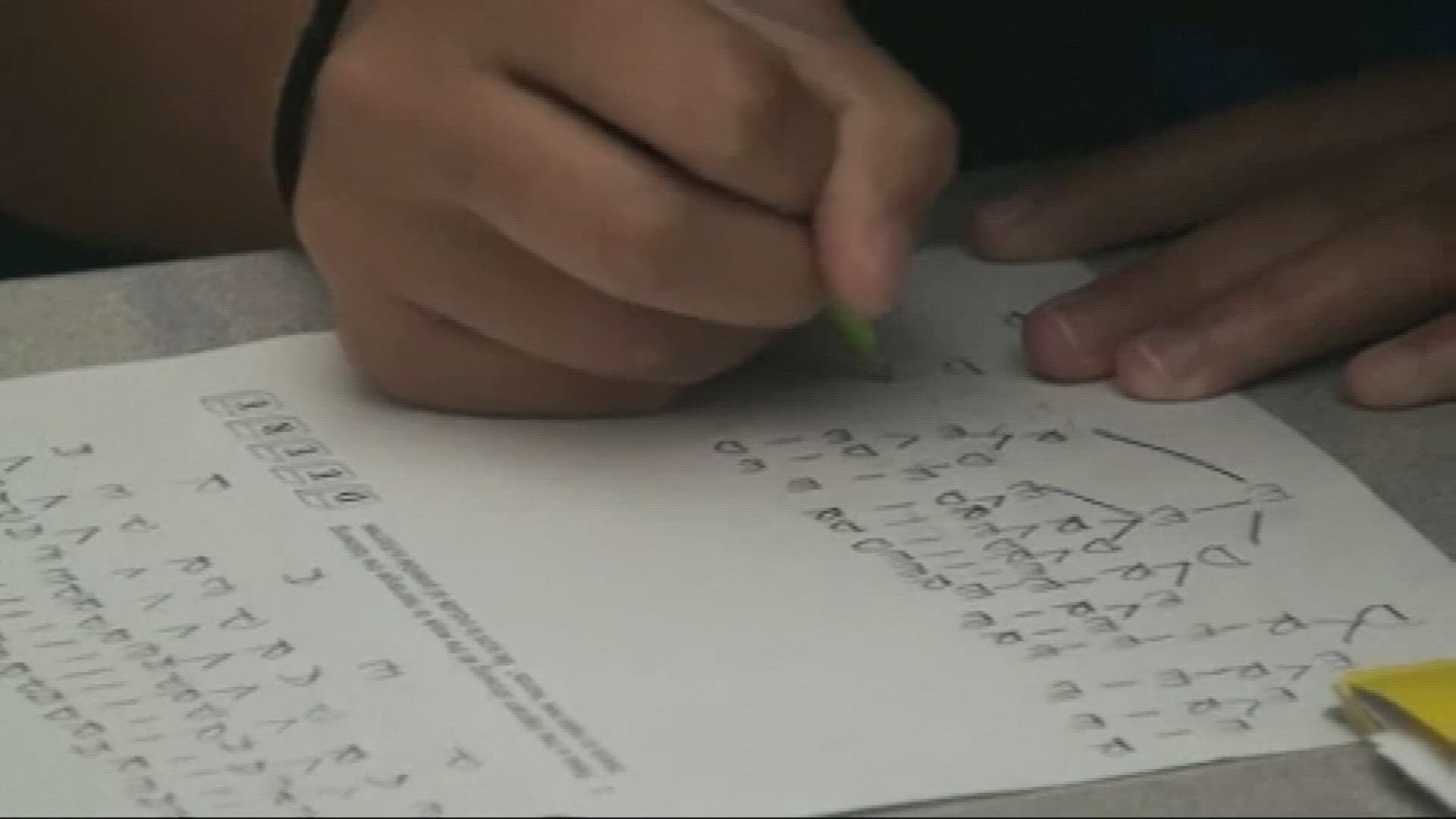 The Oregon Department of Education released new numbers showing spring test scores improved compared to the year before, but they're far below scores in 2019.