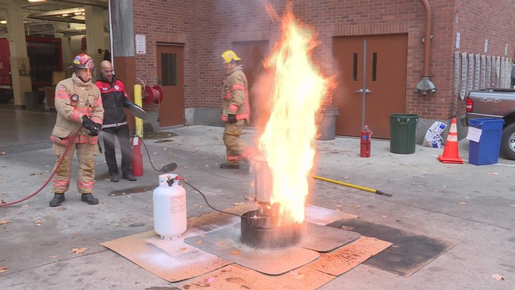 frozen turkey hot oil portland firefighters be safe don t let this happen to frozen turkey hot oil portland firefighters be safe don t let this happen to