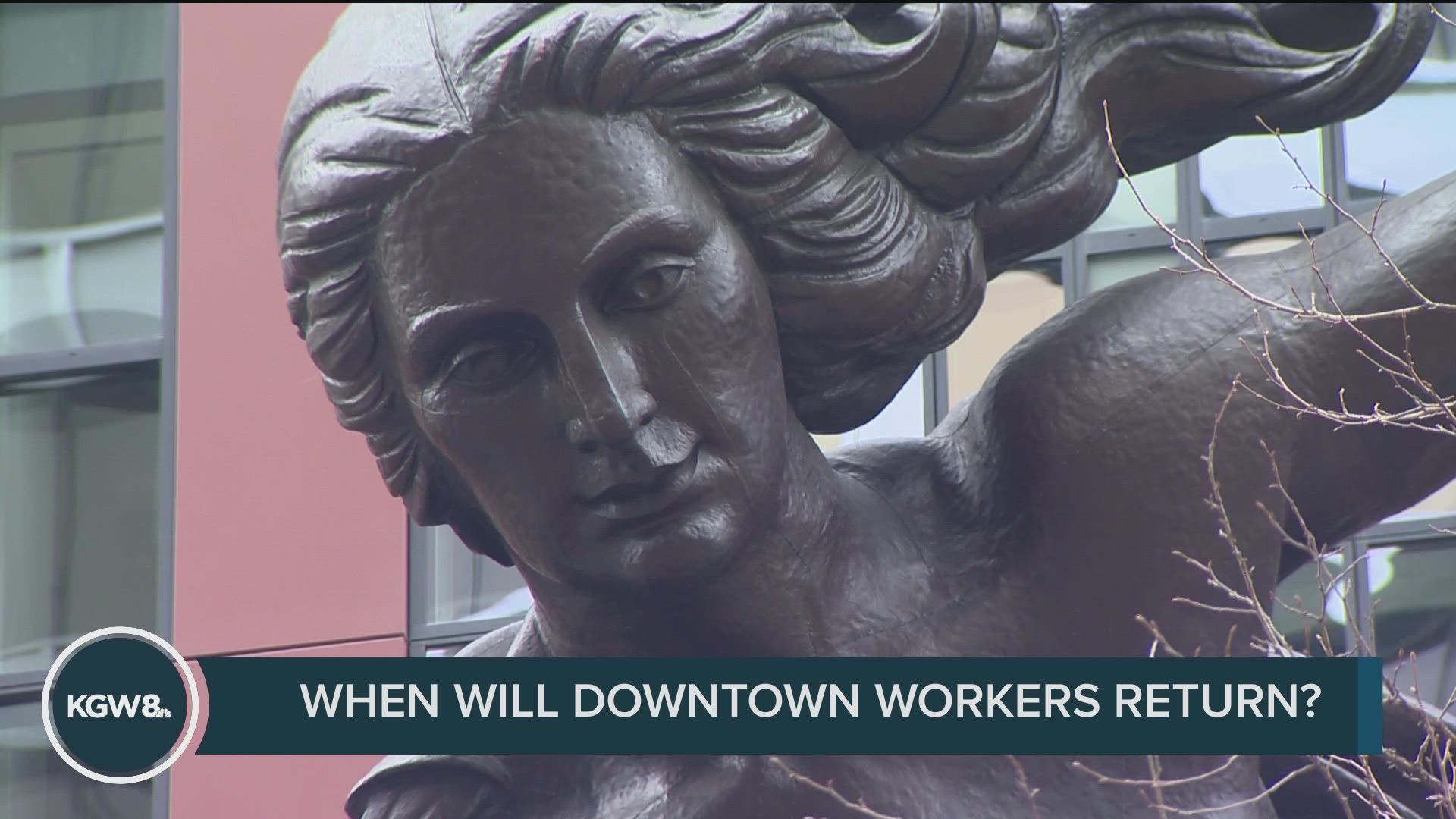 Mask mandates are lifted, but many businesses aren’t bringing workers back downtown, and it’s hurting smaller retailers downtown.