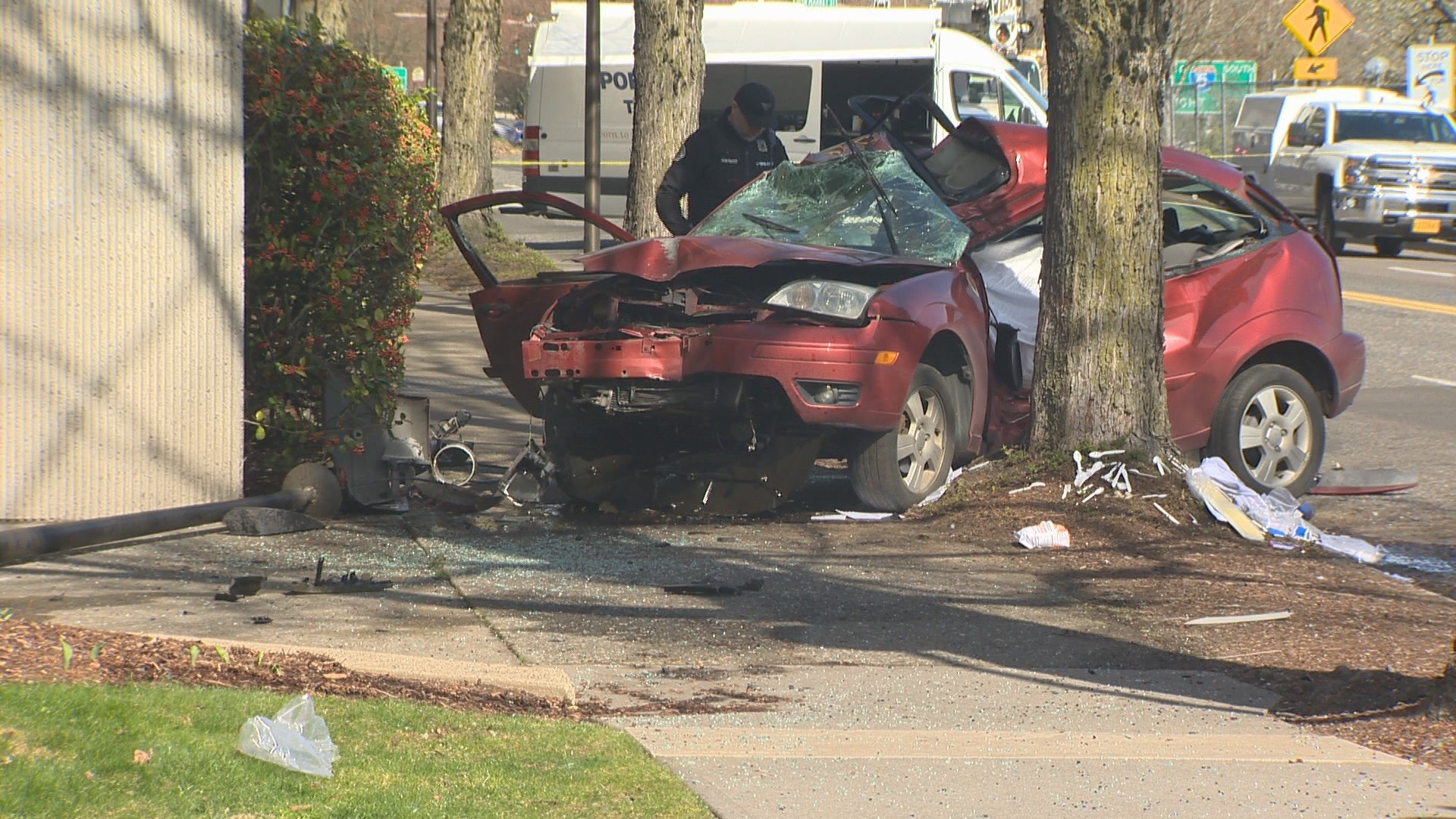 Driver crashes into tree in Southwest Portland | kgw.com