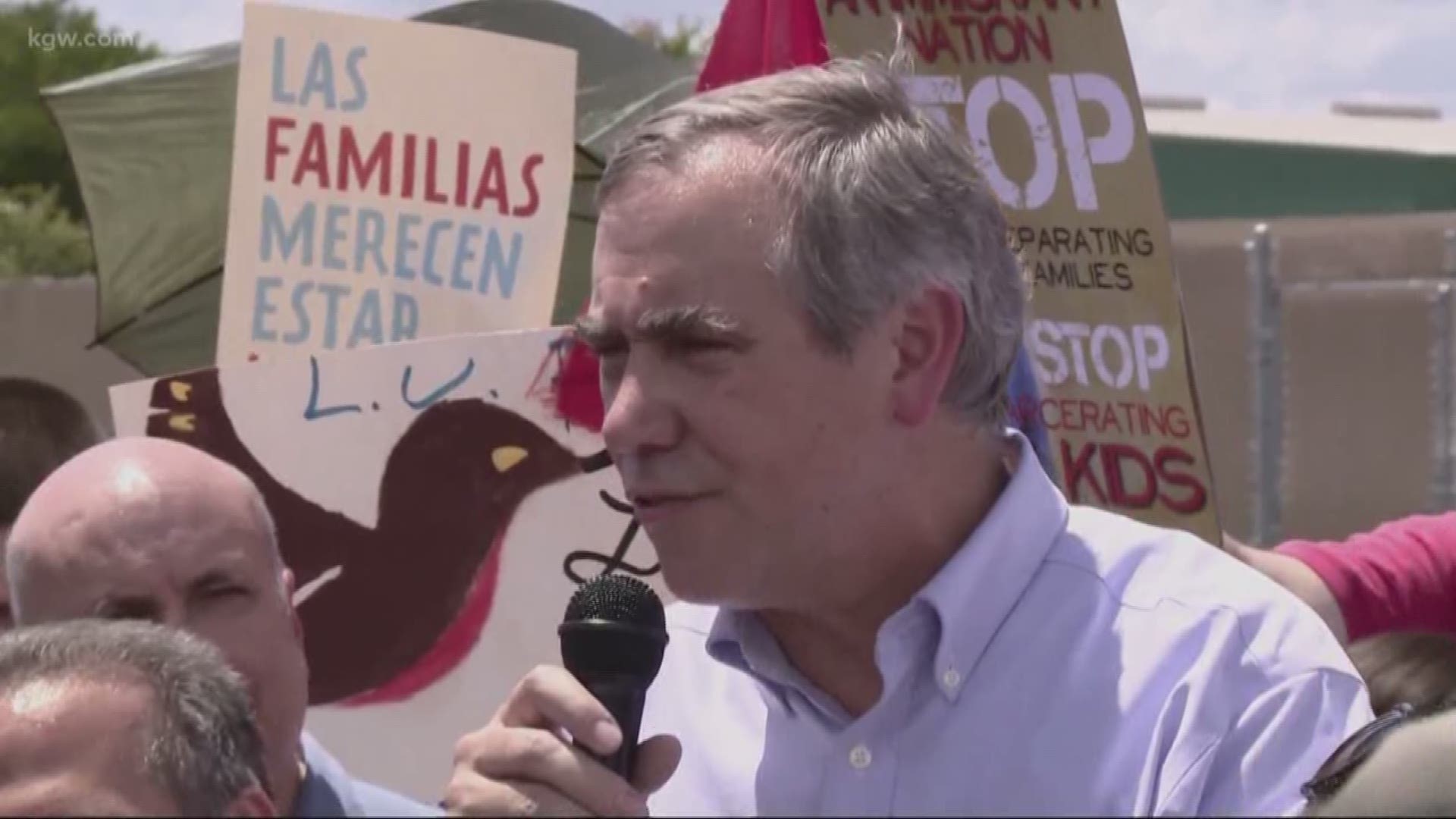 Oregon Senator Jeff Merkley is back in Texas. On Sunday, he returned to a detention center in south Texas where hundreds of migrant children separated from their families are being held.