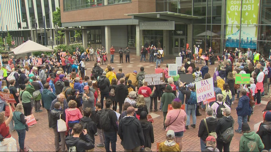 Demonstrators in Portland and other Oregon communities join the March For Our Lives