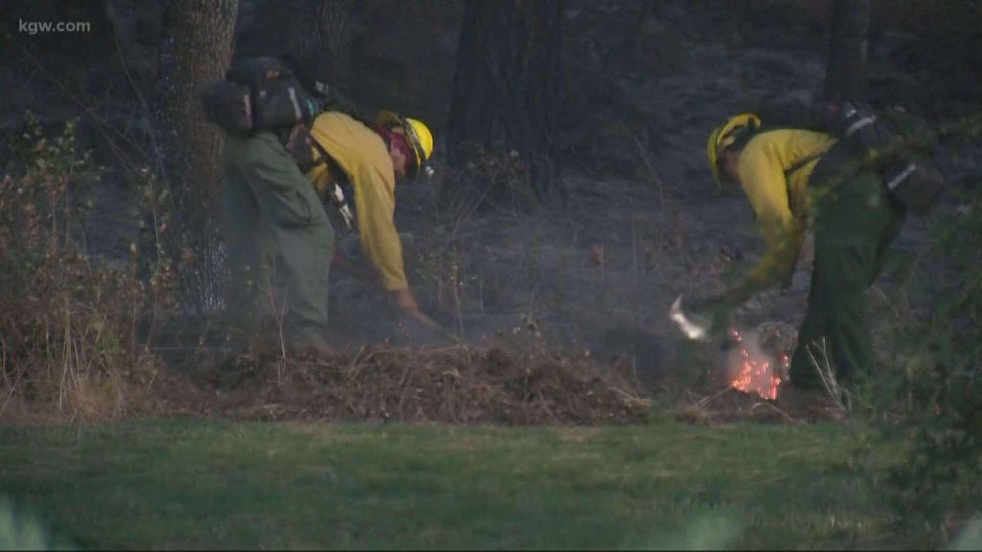 The fire has burned about 175 acres and windy conditions are pushing it to the east.