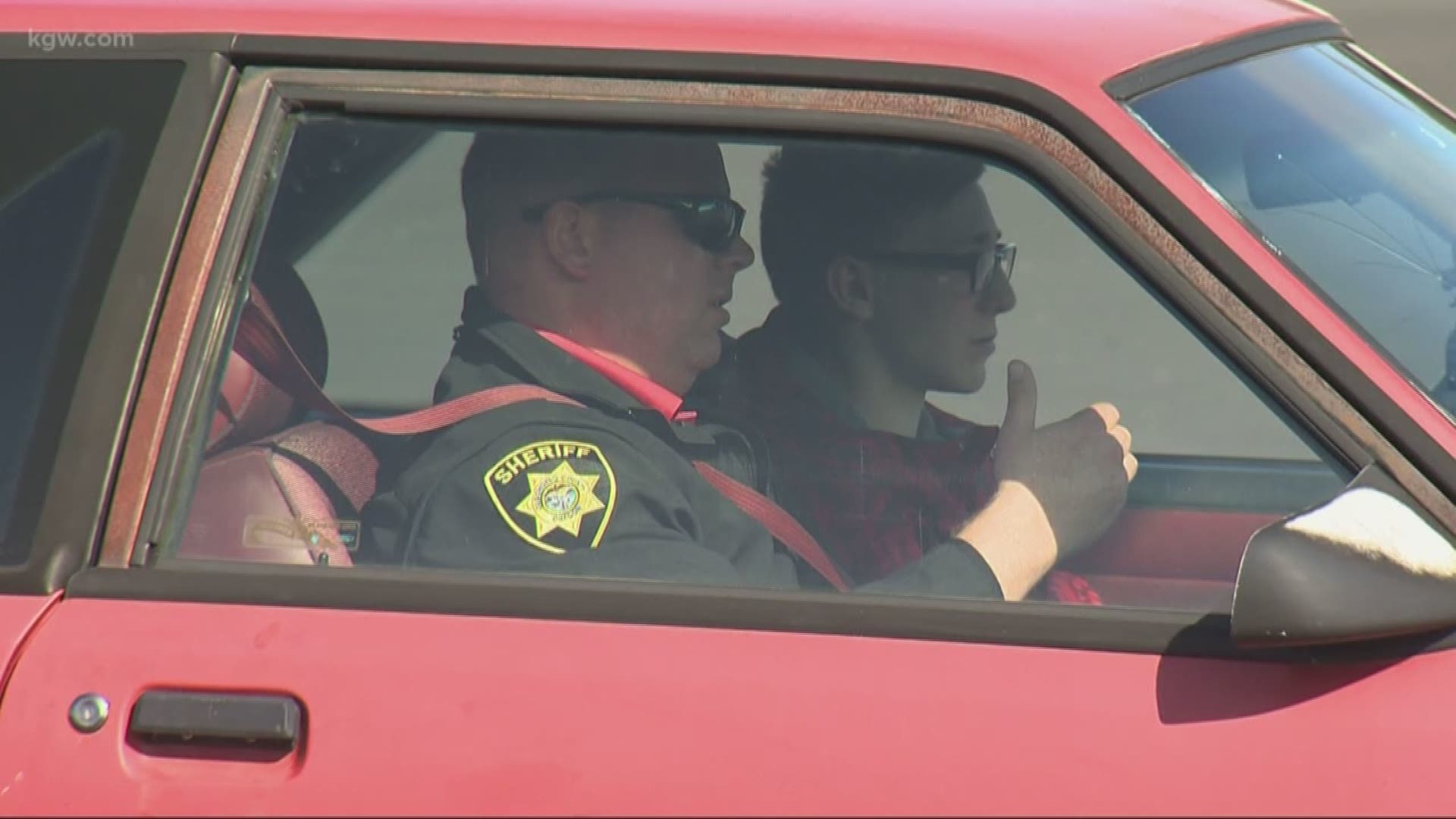 Dozens of teens drove with deputies of the Clackamas County Sheriff's Office as their passengers for a lesson in safe driving.