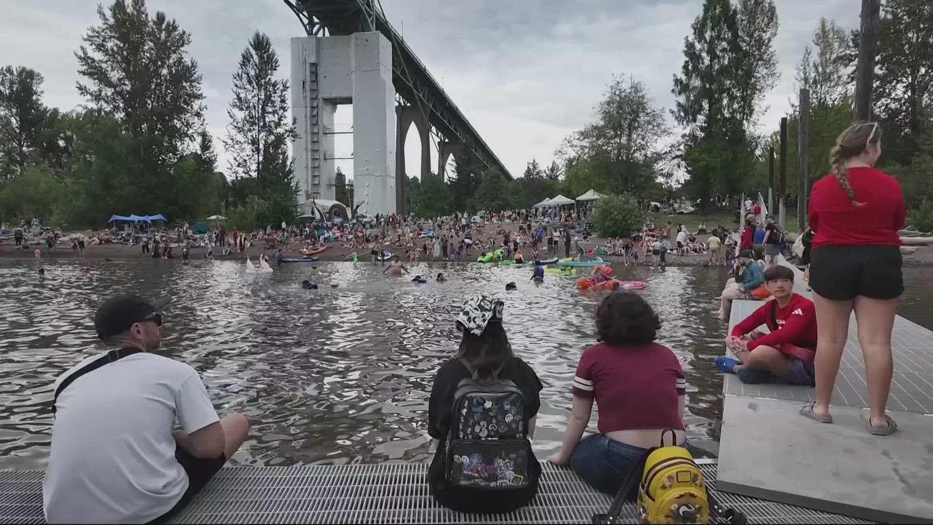 A new place to swim and enjoy the Willamette River opened at Cathedral Park in the St. Johns neighborhood.