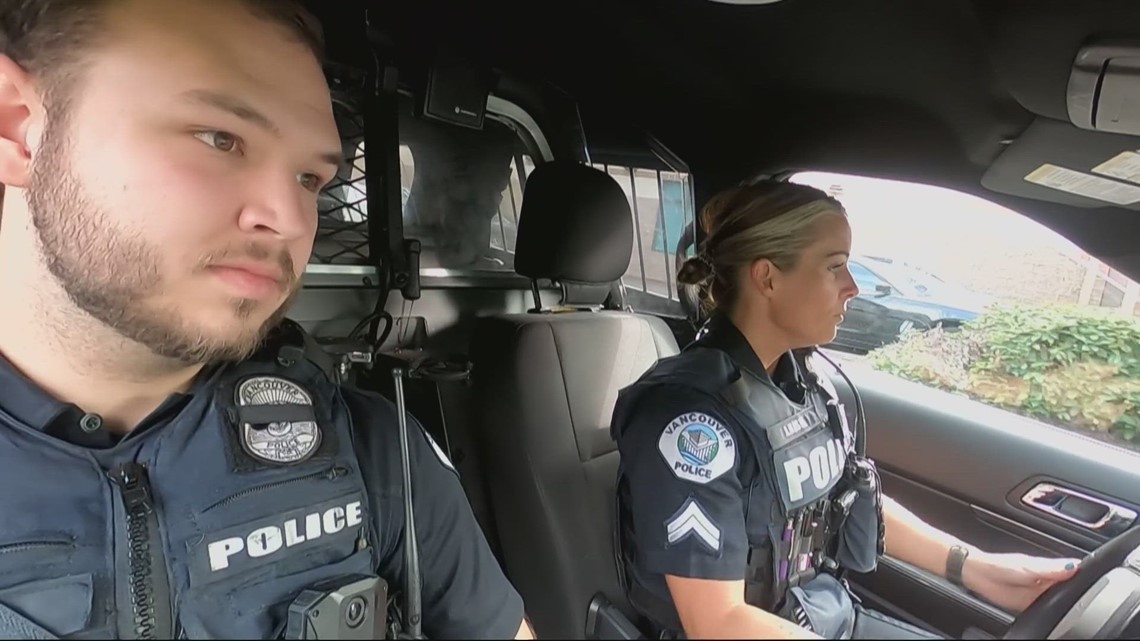 Mother Son Police Officers Patrol Vancouver Washington Together