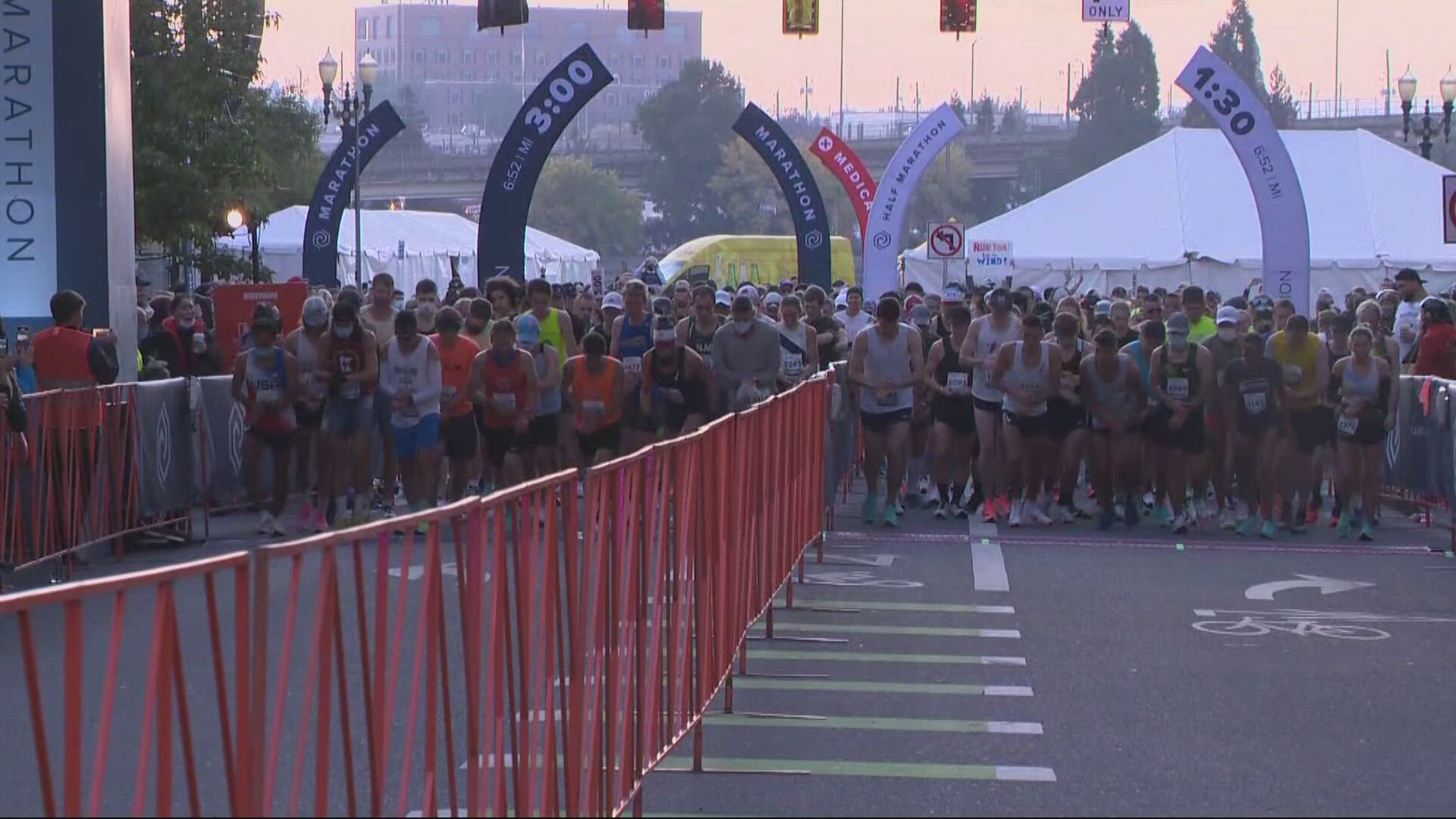 The Portland Marathon course goes through 20 neighborhoods. During the race, it will not be possible to drive or cross any street on the route.