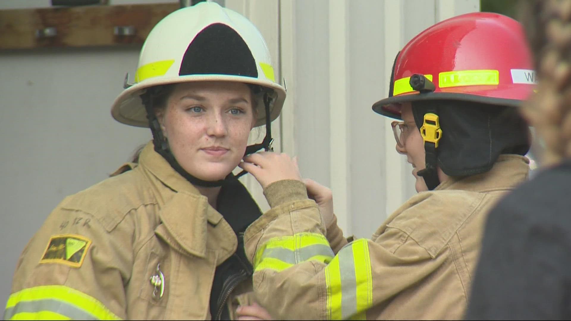 Less than 5% of career firefighters are women, but the Portland Metro Fire Camp is working to make the profession more diverse.