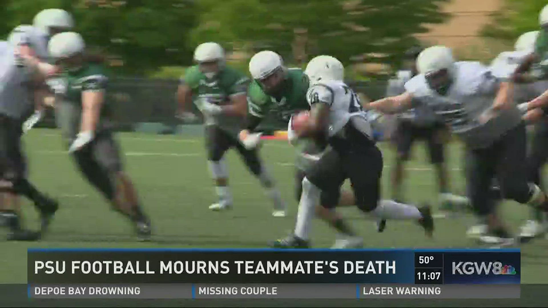 Portland State plays scrimmage day after player dies