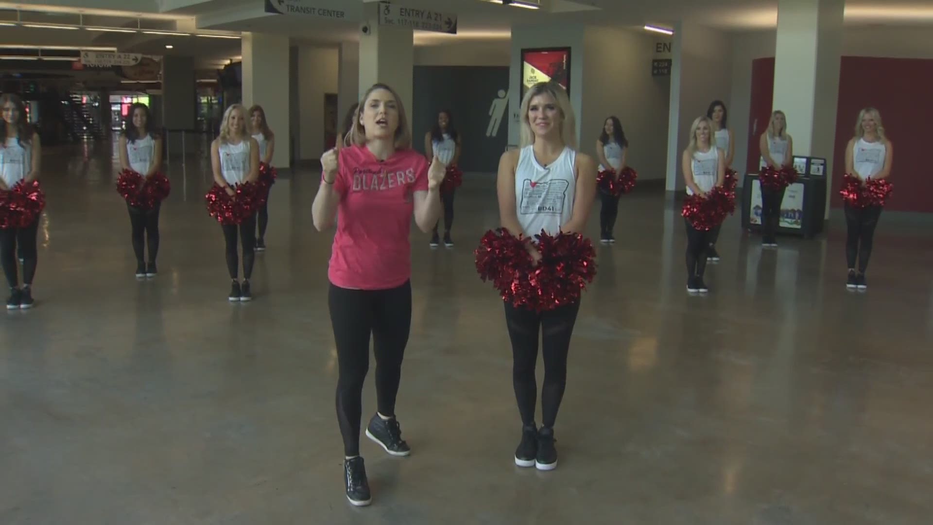 Cassidy Quinn met up with the BlazerDancers for a little dance lesson before Game 4 against the Golden State Warriors.
