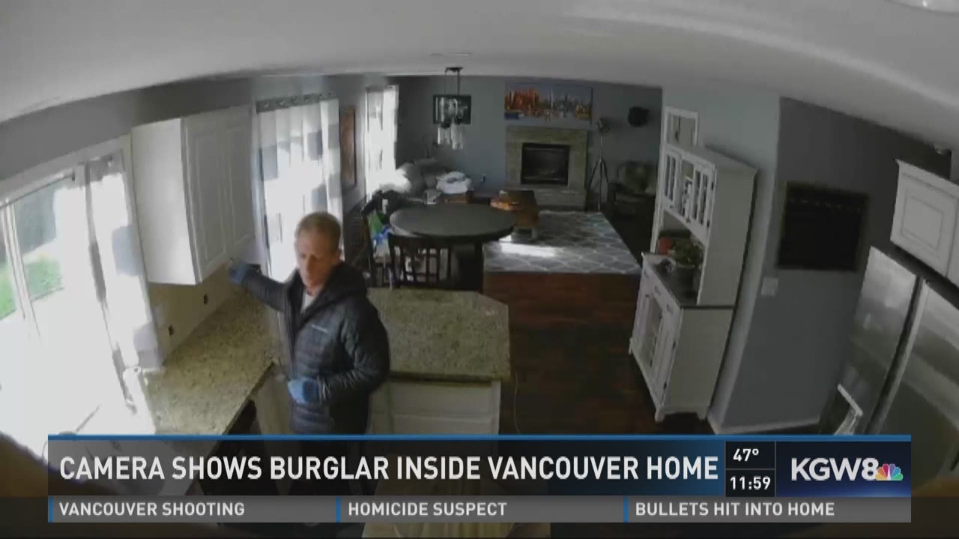Camera shows burglar inside Vancouver home for sale