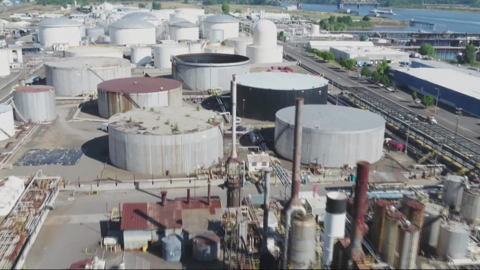 The city rejected the Texas-based company's expansion of a crude oil terminal in Northwest Portland over environmental health and safety concerns.