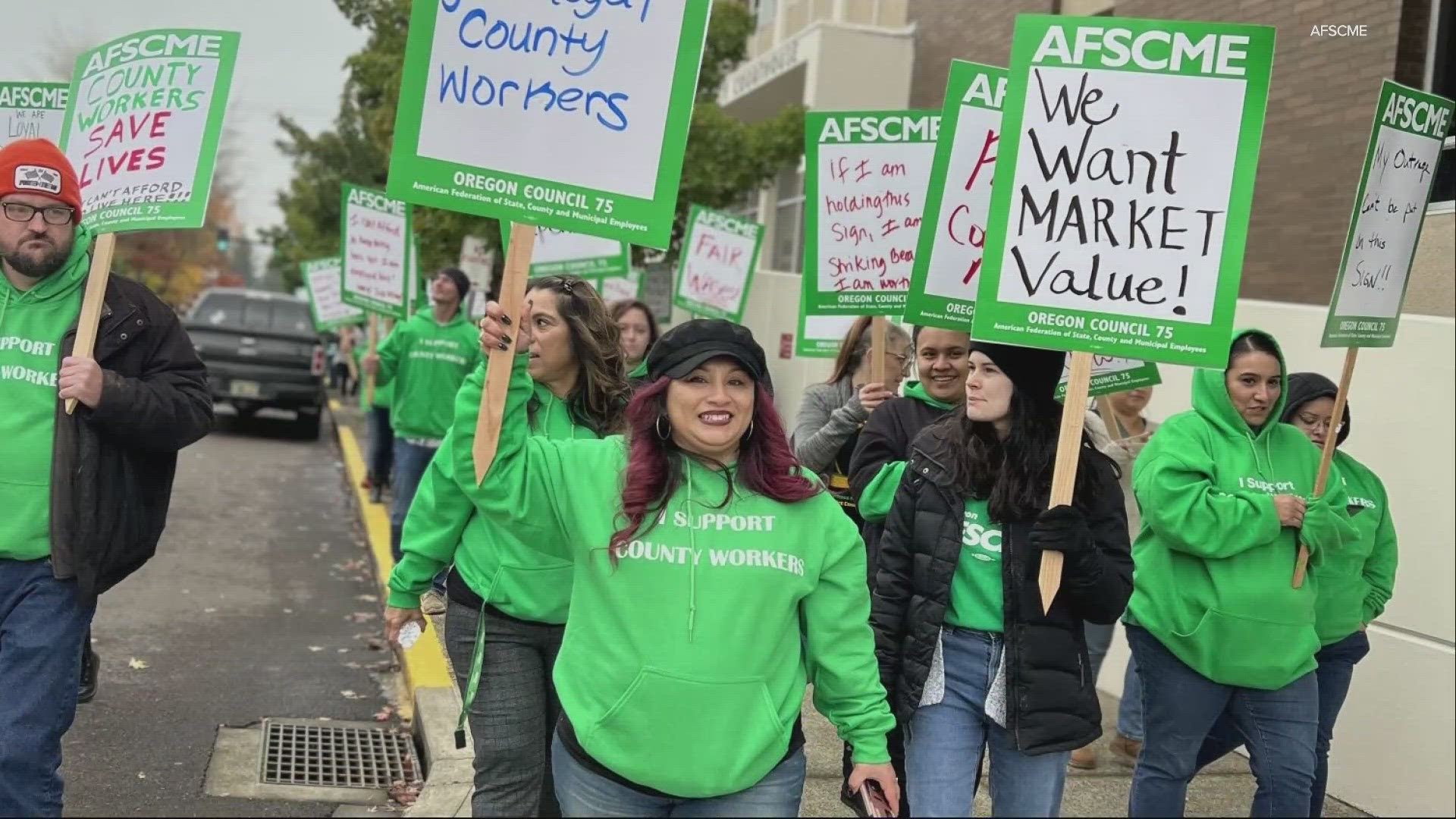 Hundreds of Yamhill County workers walked off the job today after they were unable to reach an agreement after nearly nine months of bargaining.