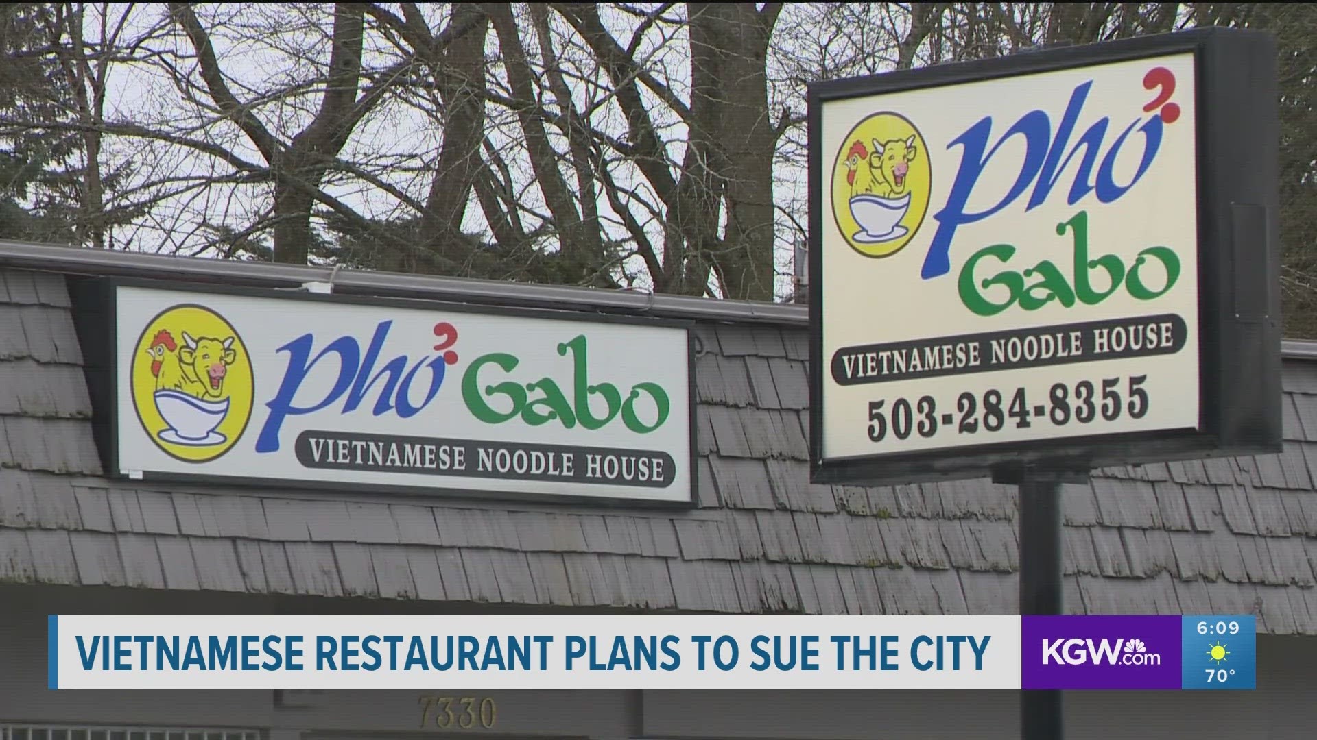 The owner of Pho Gabo accuses the city of Portland of discrimination after he was forced to close his restaurant due to anonymous complaints from the same person.