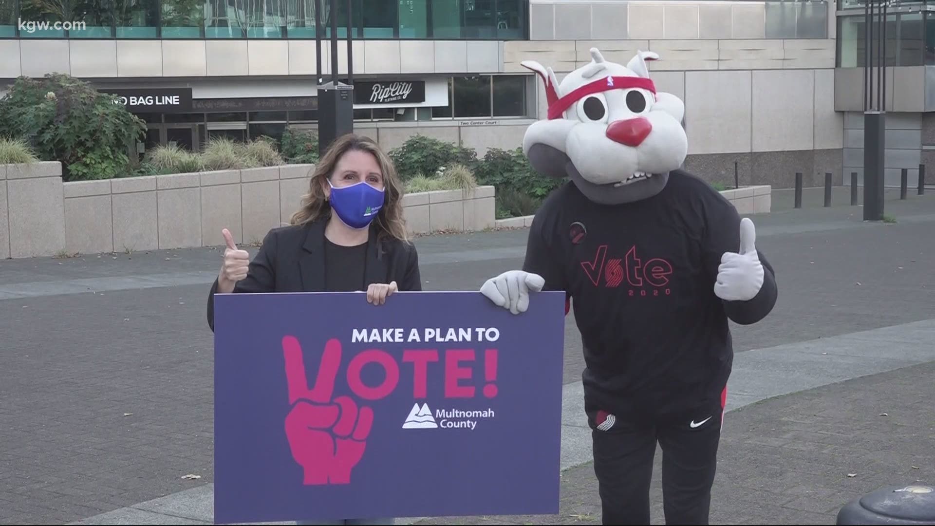 The Portland Trail Blazers hosted an event encouraging voter registration. Bryant Clerkly was there.