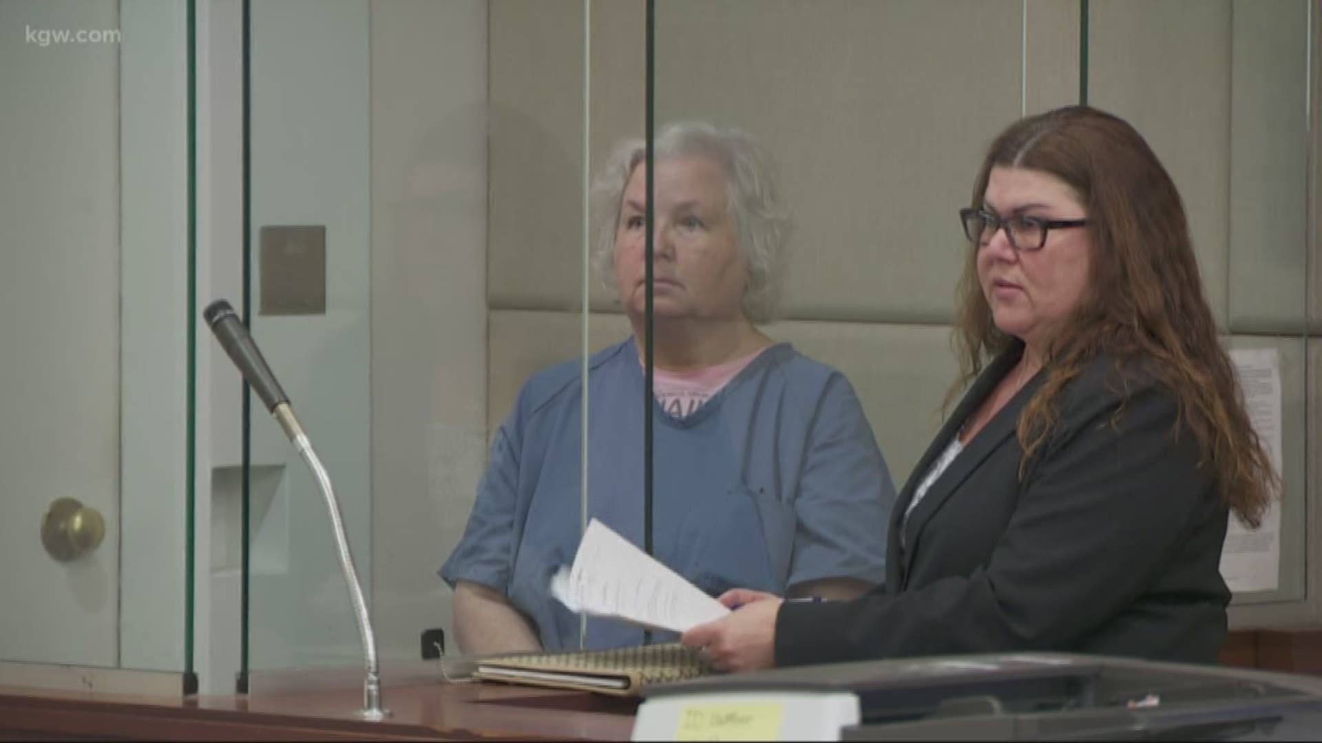 The wife of Oregon Culinary Institute chef Daniel Brophy appears in court to face charges for his murder.