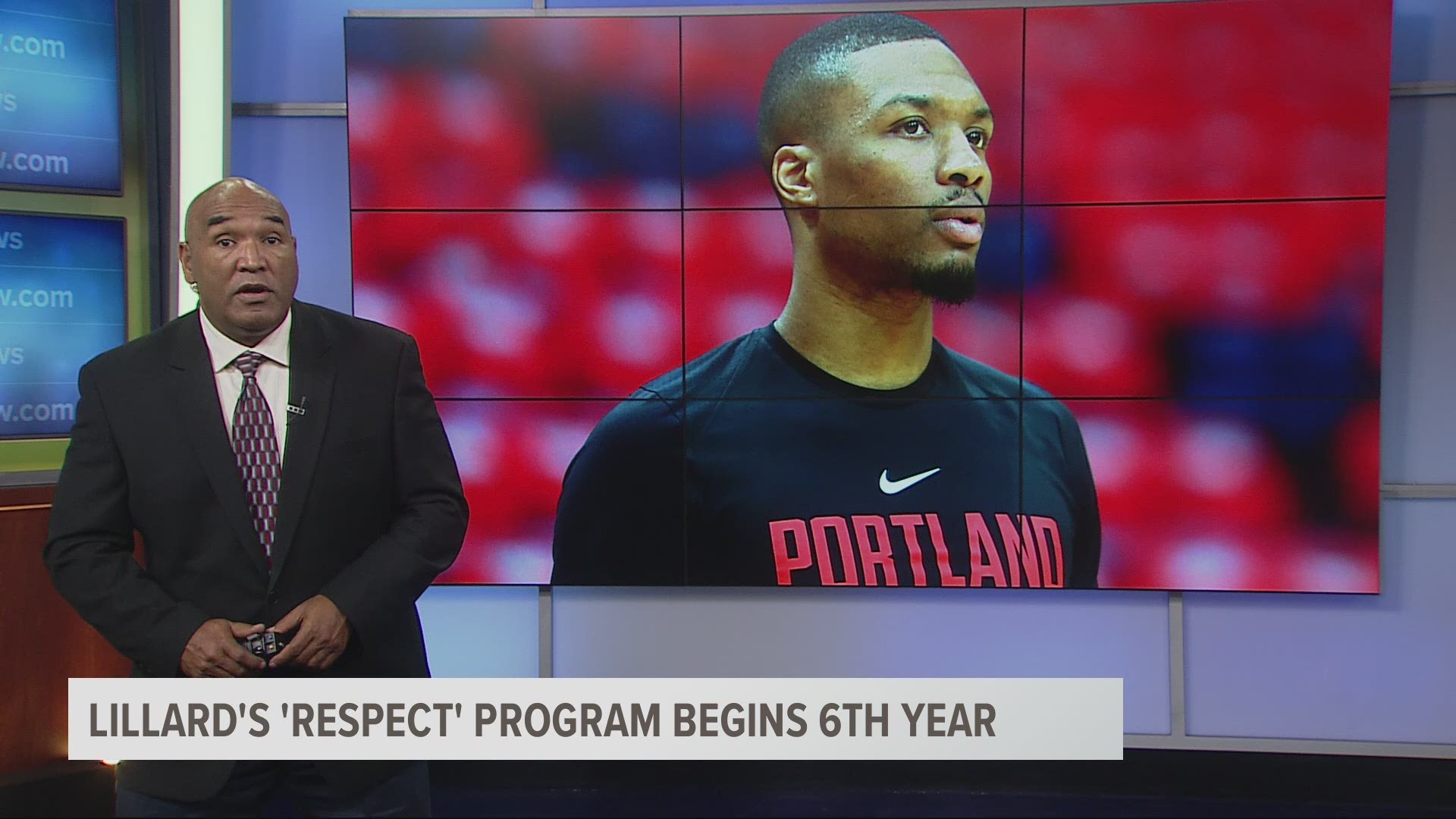 Damian Lillard spoke to students as part of his "Respect" campaign.