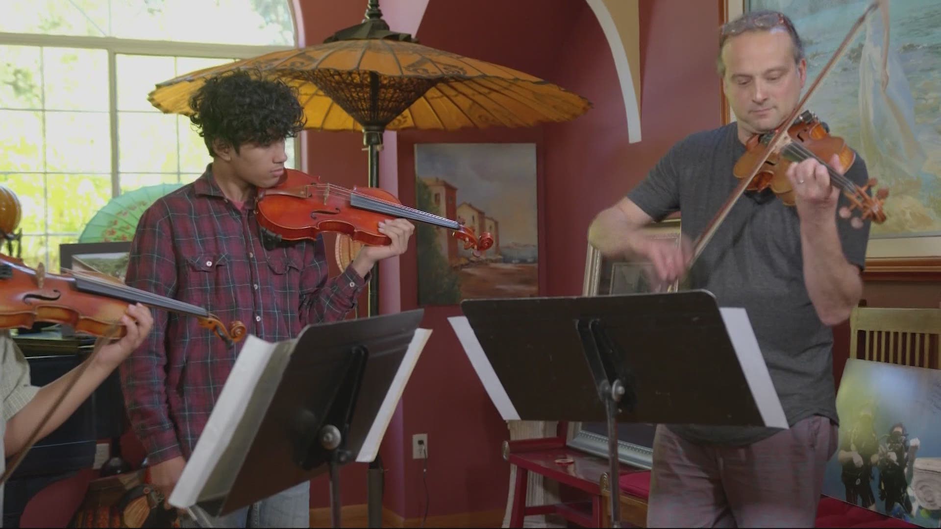 Aaron Meyer, known as Portland's "concert rock violinist," is raising money so he can teach more kids how to play the violin.