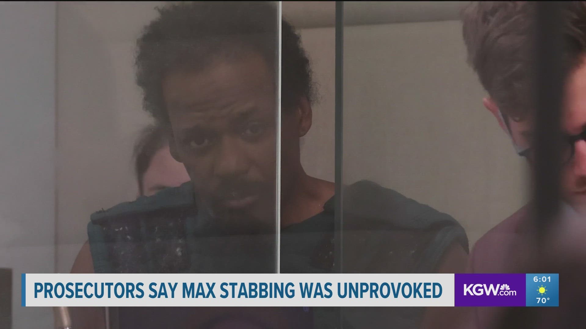 Train surveillance video showed the suspect stabbing the victim multiple times without warning, according to court documents.