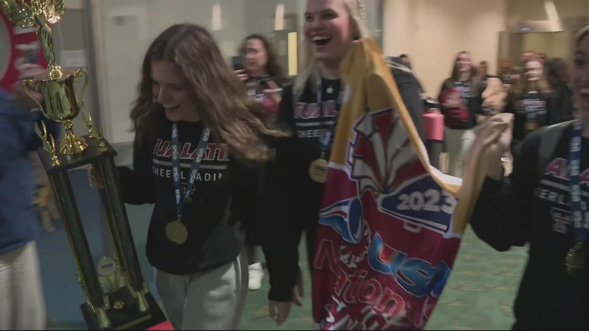 The cheer team competed in the USA Spirit Nationals over the weekend. The last time they won the national championship was in 1998