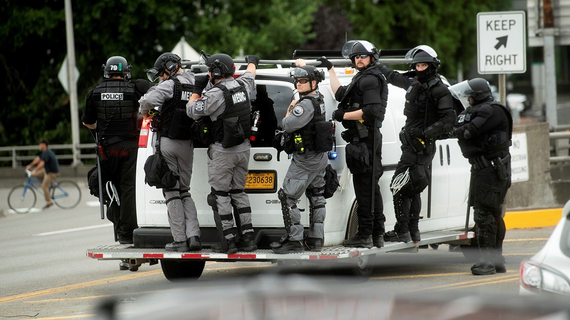 Portland police training on protests ends with slide showing mock