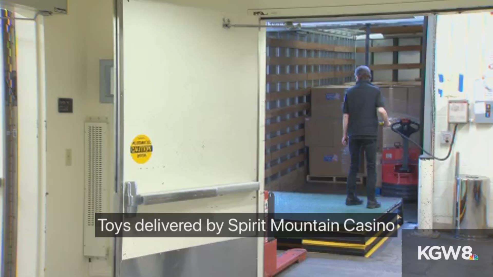 Toys delivered by Spirit Mountain Casino for the Doernbecher Hospital toy drive