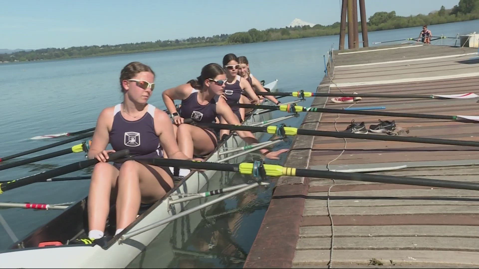 The novice women's quad team from the Vancouver Lake Rowing Club is now preparing for a championship on their home waters.