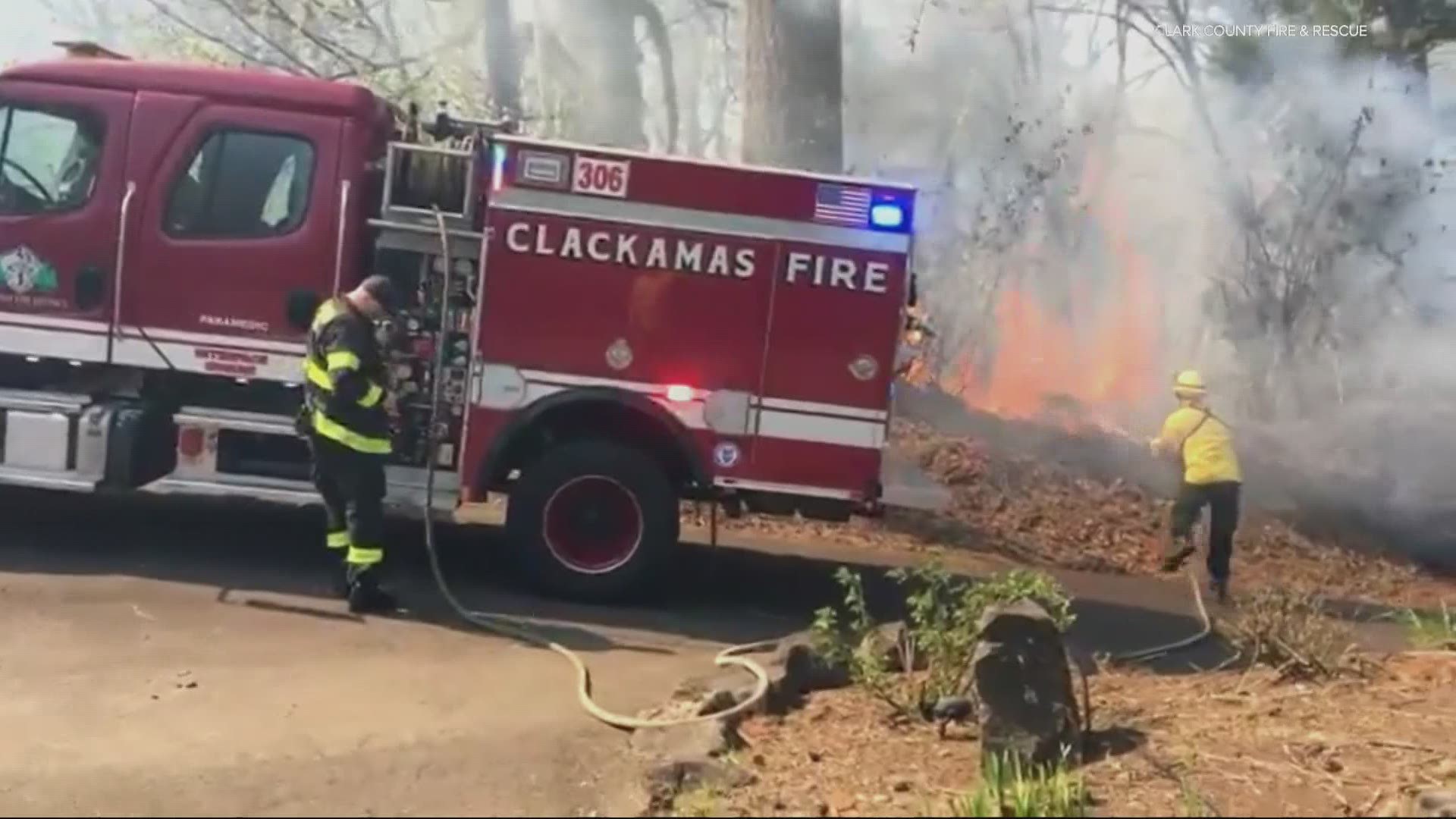 A fast-moving brush fire in rural Clackamas County led to some evacuations Friday, April 16.