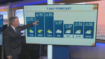 Dry and mild until Friday rain arrives