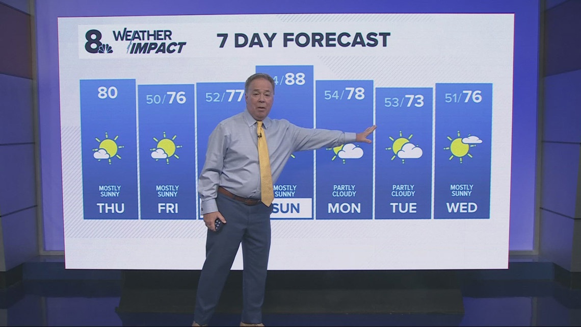 Morning shower chance, dry afternoon