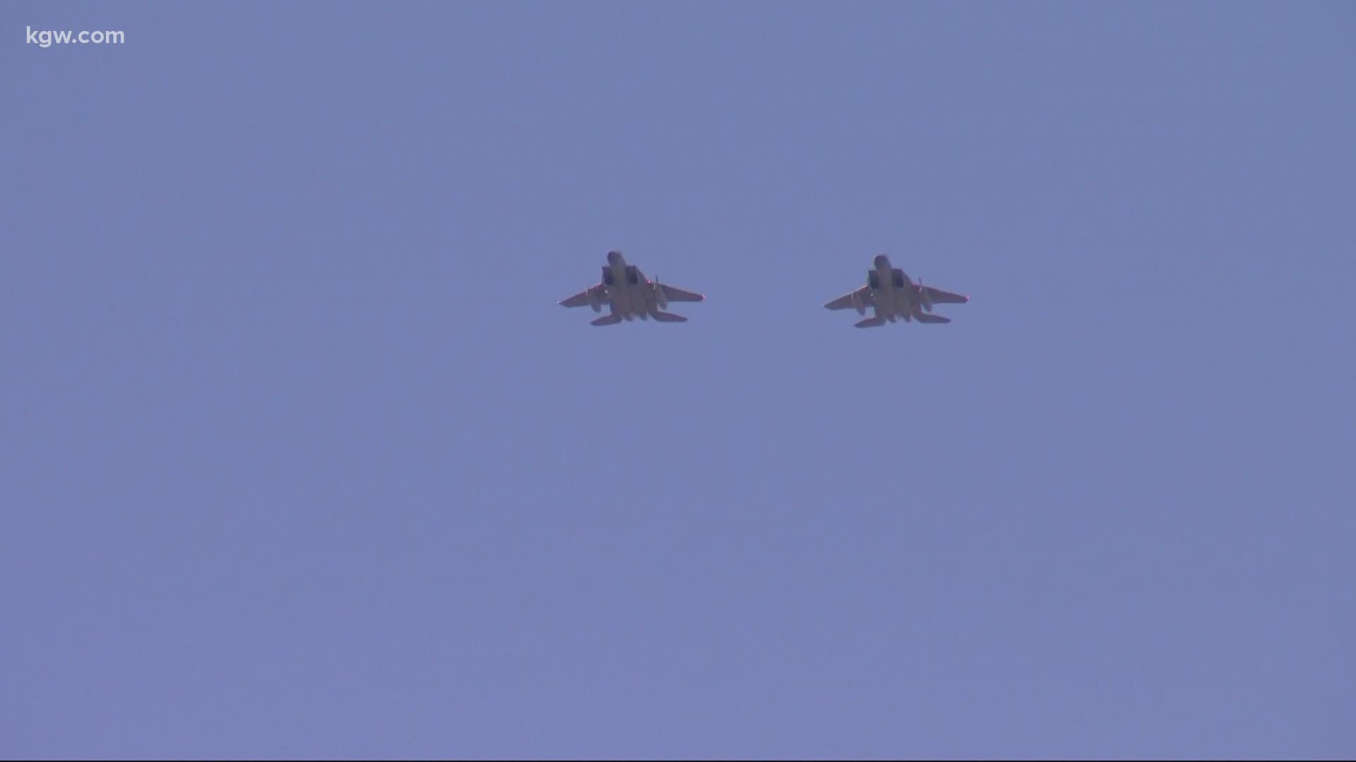 Saluting health care workers. F-15s flew over Oregon to honor our heroes.