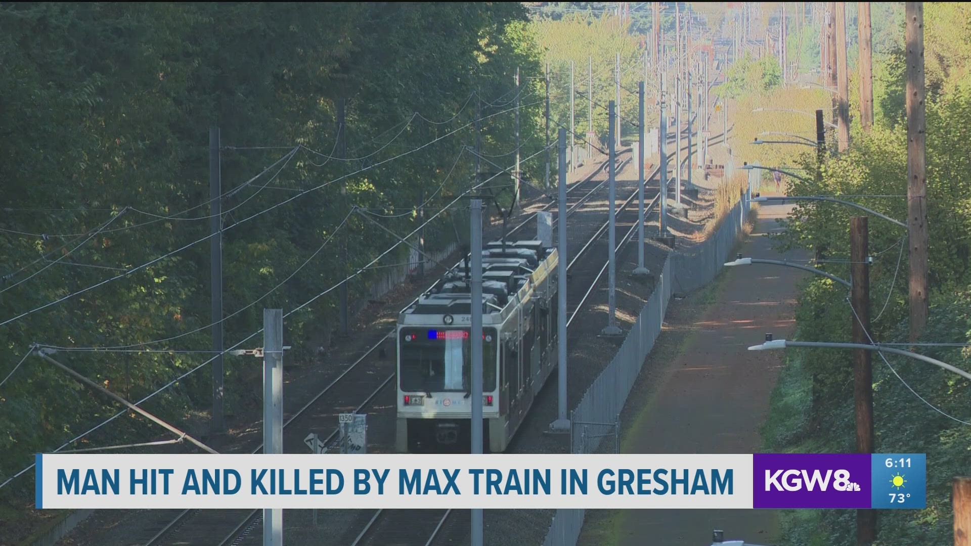 Gresham police said the man may have been wearing headphones when he was hit. Investigators are looking into whether that contributed to the crash.