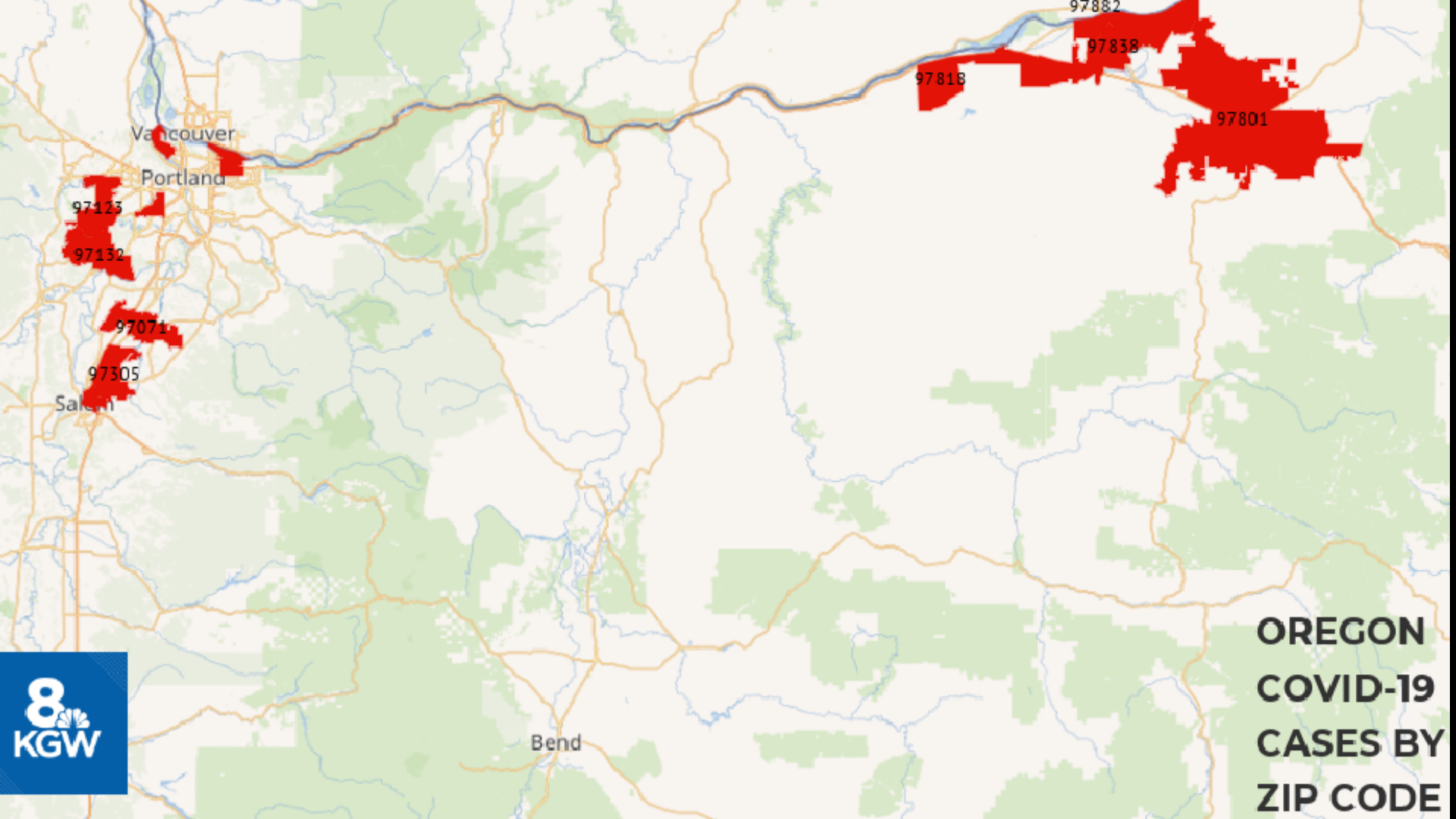 These 13 ZIP codes have the most new COVID cases in Oregon