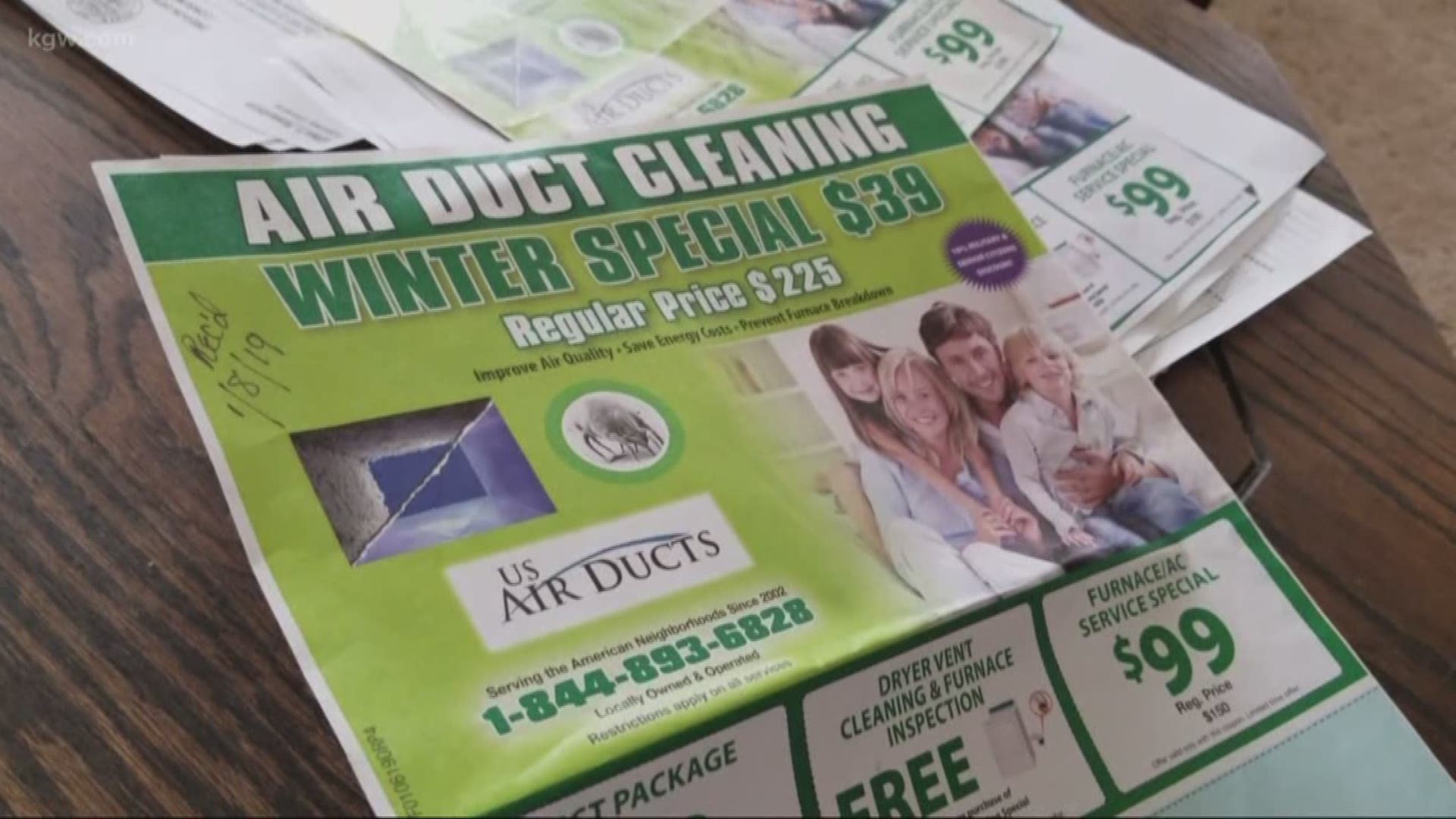 A lawsuit says Vancouver-based U.S. Air Ducts mailed 20 million print ads and made over 11 million unwanted robocalls to Oregon residents.