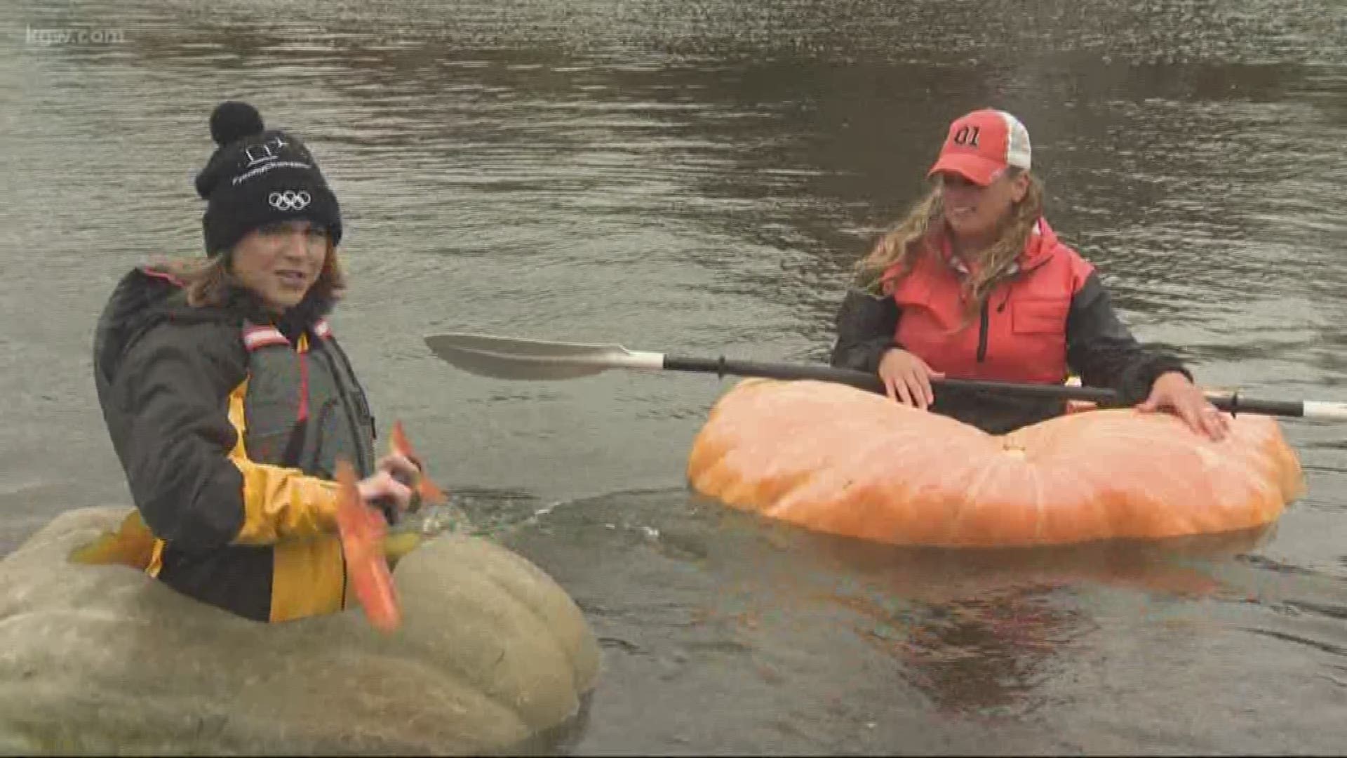 It's the 16th year of the West Coast Giant Pumpkin Regatta. So, Cassidy Quinn decided to try it out herself. The regatta starts at 10 a.m. on Saturday 10/19.