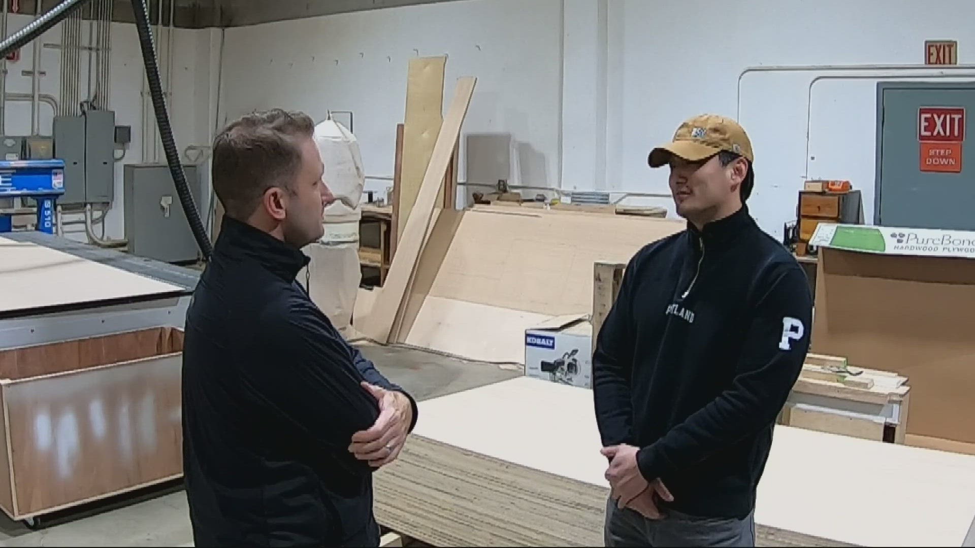 A local woodworker and his team are turning fallen trees from January’s winter storm into furniture.