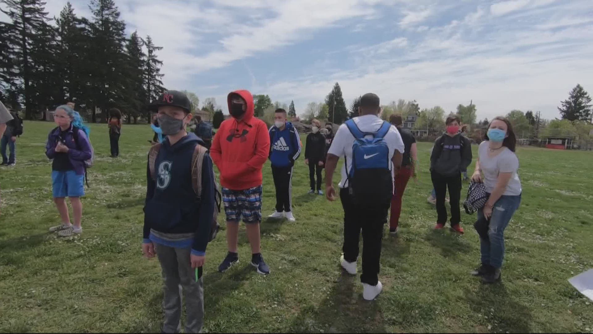 This week, many of Oregon’s older students stepped into a school building for the first time in more than a year. Christine Pitawanich spoke with teens about it.