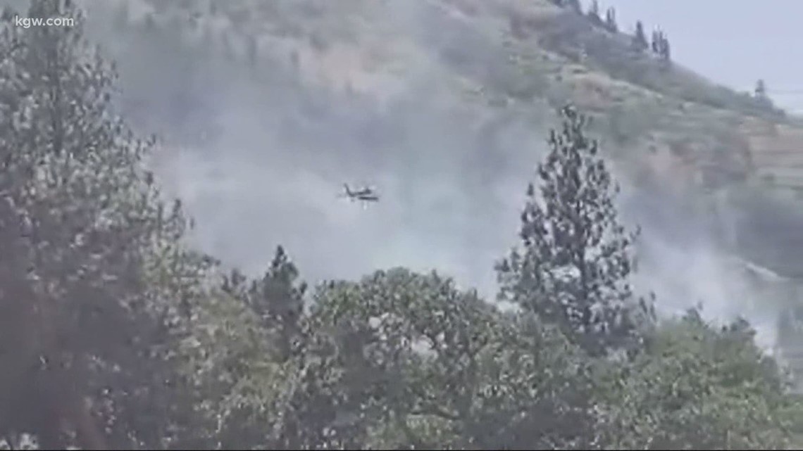 Wildfire burning east of Hood River; crews focus on spot fires outside ...